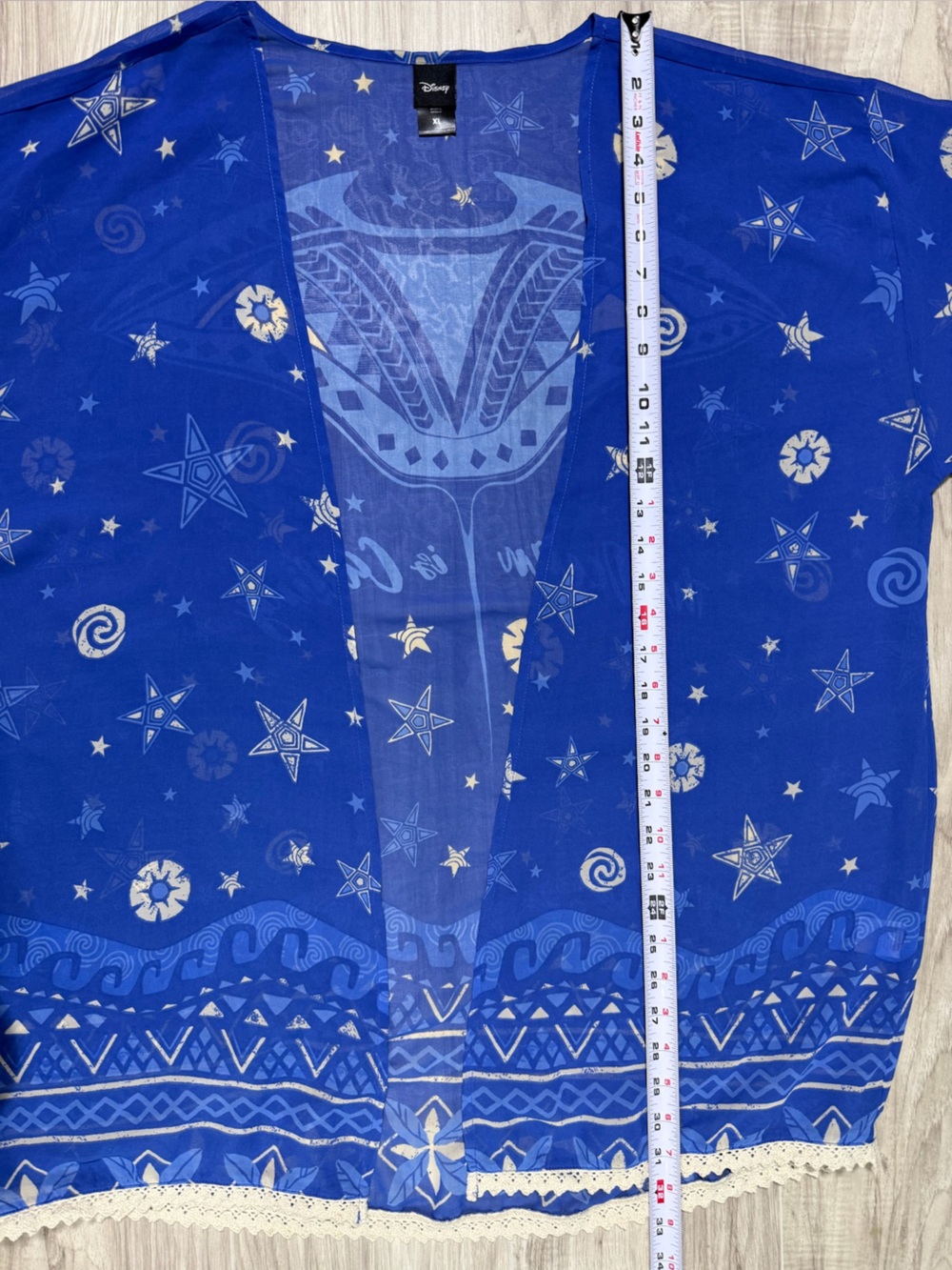 Disney Royal Blue Sheer Moana Kimono - Picture 6 of 9
